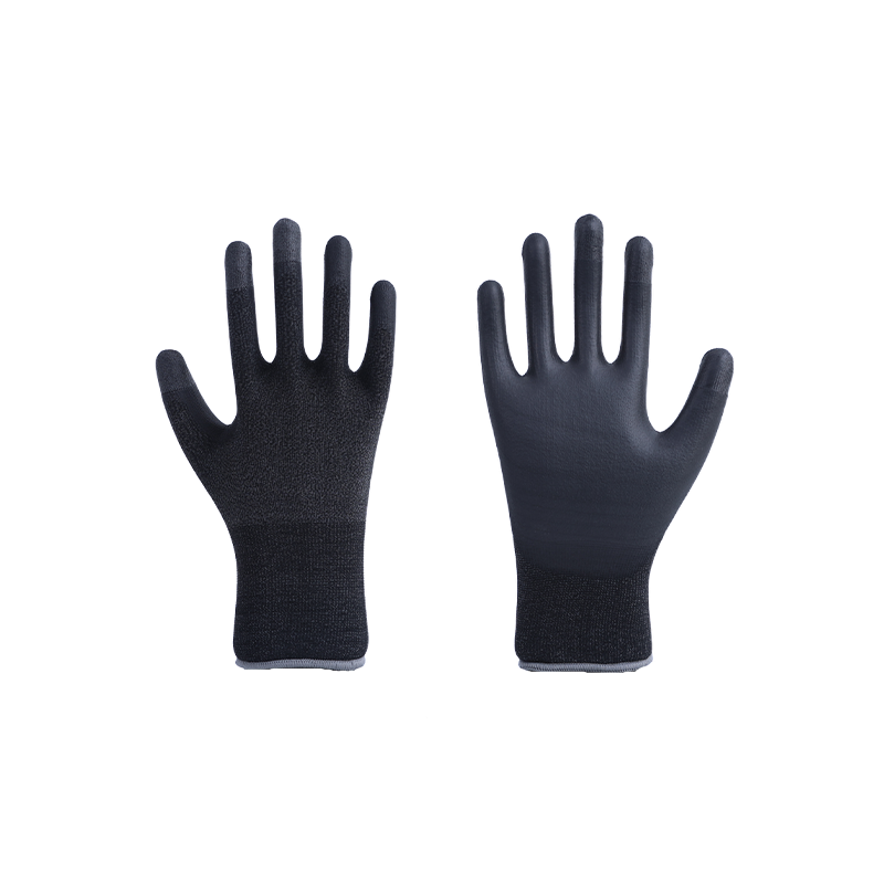 Nano Polyester Spandex Parmakla güçlendirilmiş PU Eldiven